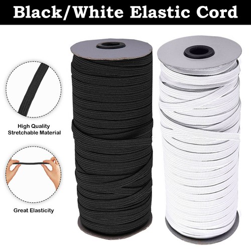Black white flat elastic - flat,