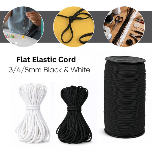 Elastic string cord 3mm - elastic,