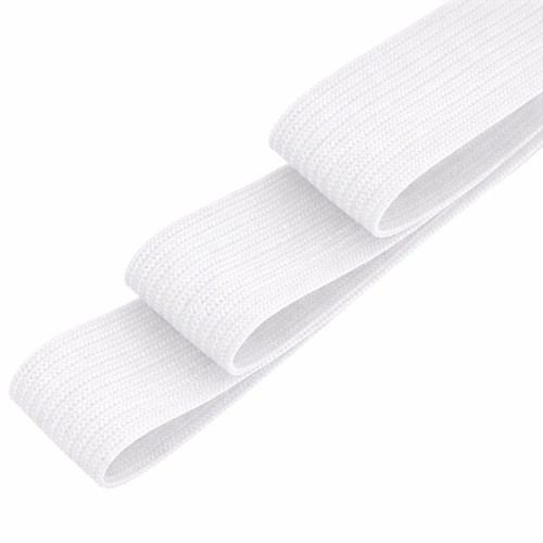 Flat elastic cord white - flat,