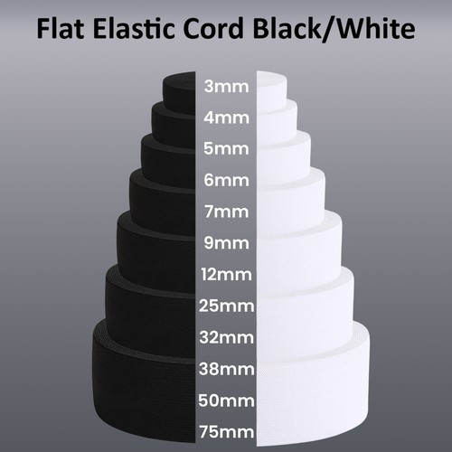 Flat elastic stretch black - flat,