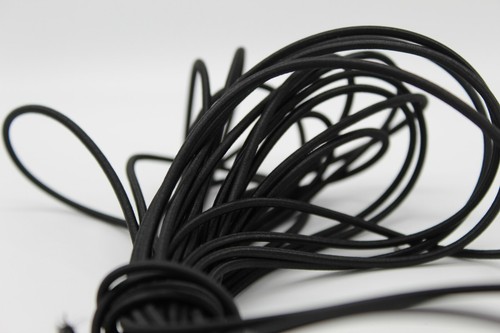 3mm black elastic shock cord - 3mm,