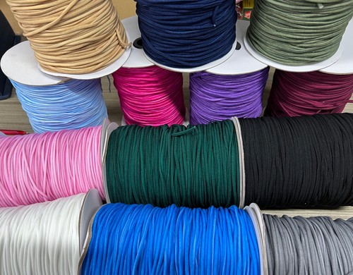 Colour 4mm round elastic - colour,