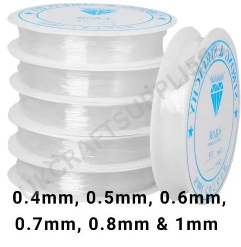 Clear nylon beading elastic - clear,