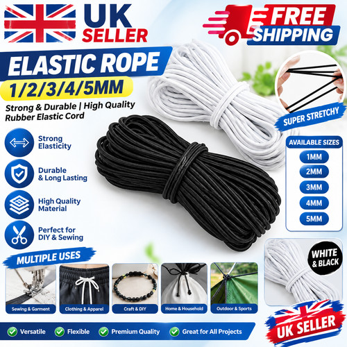 5mm elastic rope stretch - 1-5mm,
