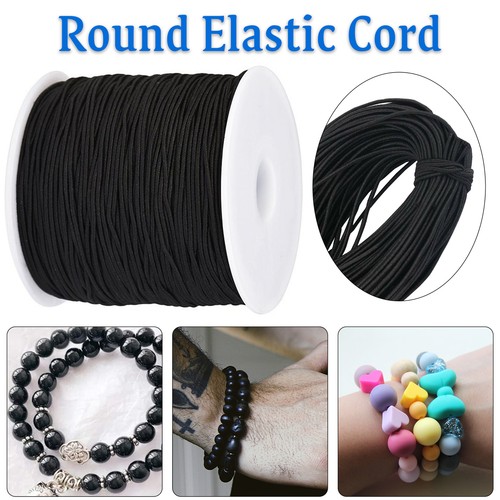 Black round elastic - round,
