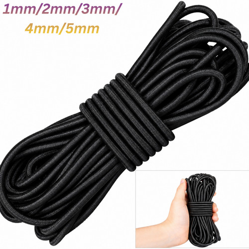 Round elastic cord 1mm 2mm - elastic,