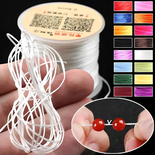 10m 1mm elastic beading - elastic, cord
